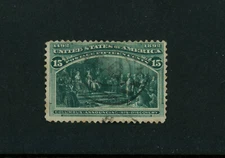USA Scott # 238 F-VF Used 15c Columbus US Stamp Cat $80