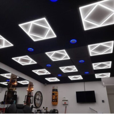 10x Gitter Diamant LED Panel Rahmenkante Deckenleuchte kaltweiß 600x600 mm 72W