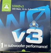 JL Audio 10" 600w 4-Ohm Subwoofer 10W0v3-4 Single Coil 1-Way 300w RMS Car Sub