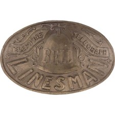 Bell Lineman Linesman Electrical Worker Electrician 1970s Vintage Belt Buckle