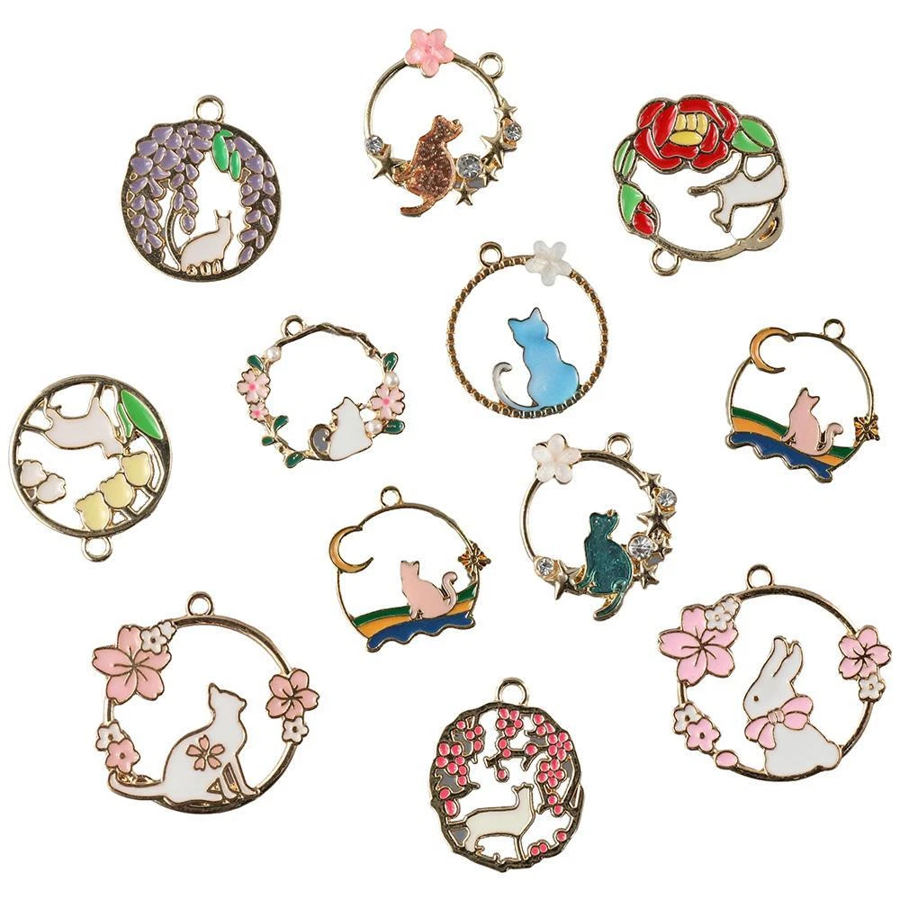Bulk enamel charms for jewelry making Jewelry Making Supplies