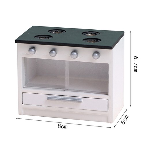 Kitchen Island Sink Cabinet Mini White Furniture 1:12 Scale Dollhouse Miniatures - Picture 11 of 15