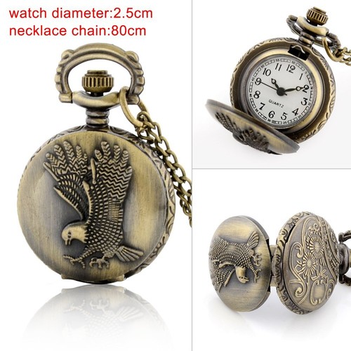 Orologio da tasca Steampunk quarzo vintage design antico collana ciondolo regalo retrò - Foto 73 di 98