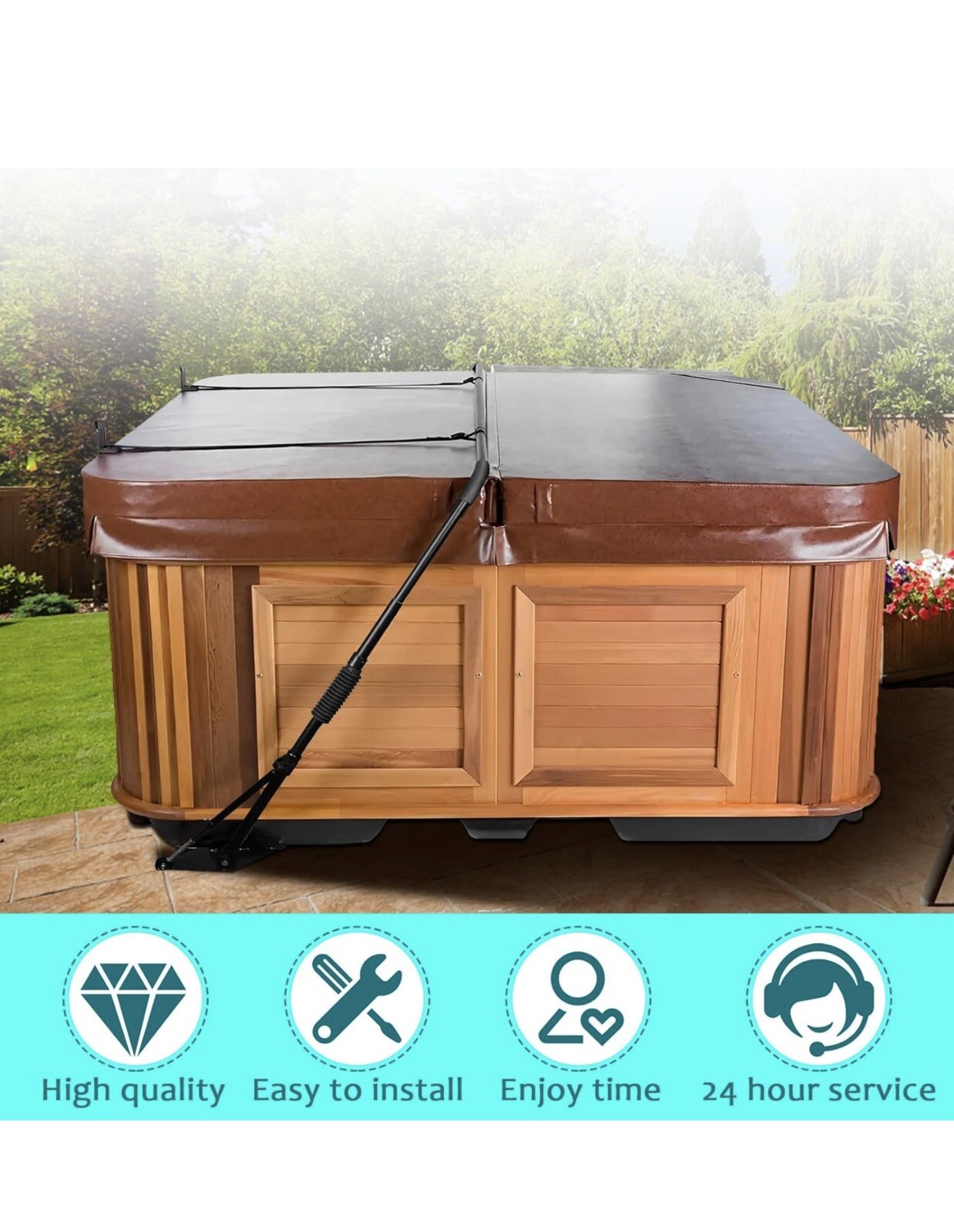 Spa Cover Lifts Hydraulic Hot Tub Cover Lift Free Universal