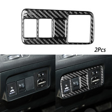 Carbon Fiber Headlight Switch Panel Cover Trim For Toyota Corolla 2007-2013
