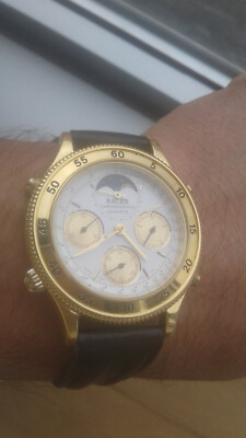 Racer Orient CHRONOGRAPH MOON-PHASE J38907-80CS VINTAGE COLLECTION WATCH NOS UHR