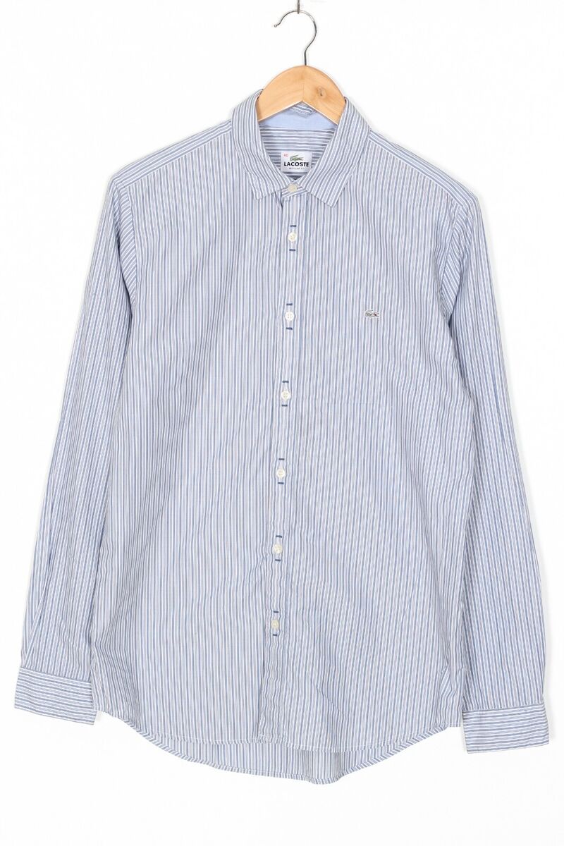 LACOSTE Shirt Men Size 40 Regular Fit Long Sleeve Striped LACOSTE Shirt Men Size 40 Regular Fit Long Sleeve Striped
