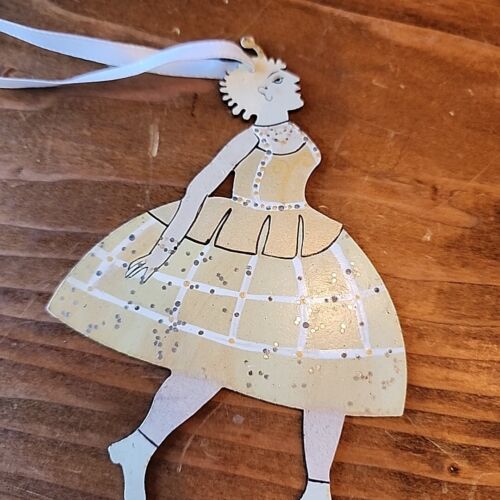 Signierte Judie Bomberger Metallskulptur Cirque du Soleil Chanteuse Alegria 5"x3" - Bild 7 von 8