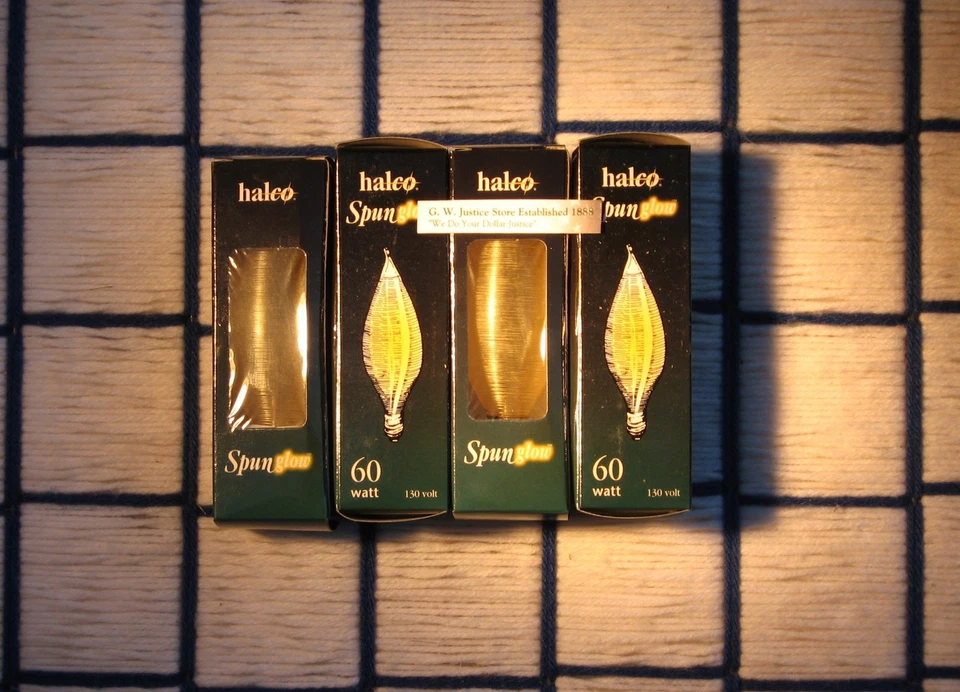 4 new 60w SPUN GLOW AMBER gold FLAME LIGHT bulb spunglo C11 glowescent E12    - Image 2 of 4