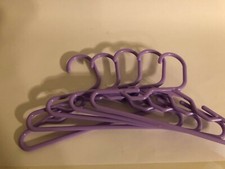 18 inch doll purple hangers 5 each