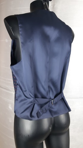 Gilet Uomo in Seta con Miniature Floreali Blu 410402 Prochownick - Imagen 9 de 9
