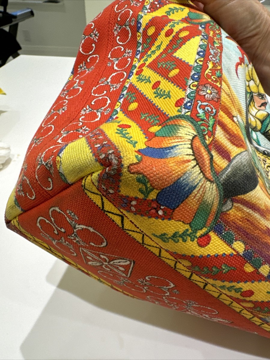 Dolce Gabbana Capri Carretto Canvas Bag | eBay