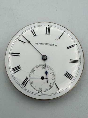 Vintage Ingersoll Trenton 16s 3 Finger Bridge Pocket Watch Movement Parts/Repair