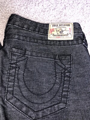 TRUE RELIGION Women's 29 Jeans Johnny Authentic Vintage Black
