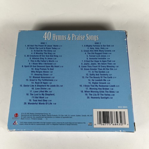 40 Hymns & Praise Songs - Music CD - Various Artists - 2002 - Madacy Reco - Picture 2 of 6