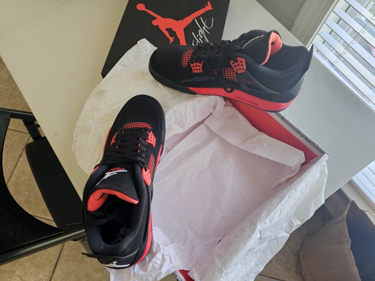 Nike Air Jordan 4 Retro Red Thunder Crimson CT8527 016 GS & Men's