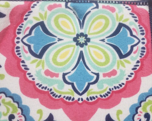 Microfiber Dish Drying Mat (14" x 21") PASTEL TALAVERA FLOWERS MEDALLIONS, Ritz - Picture 6 of 12