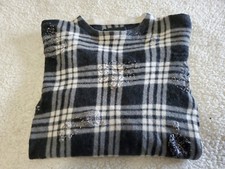Zadig  Voltaire Deluxe 100 Cashmere Crisp Print Embellished Sweater SZ M