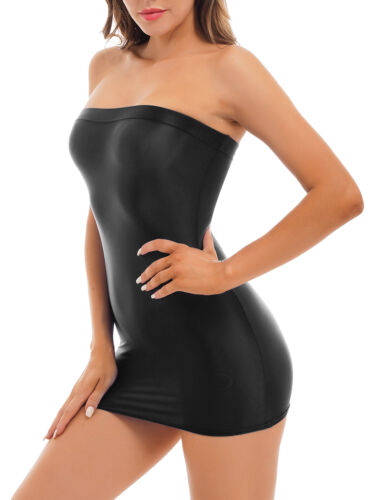 Sexy Mujeres Brillante Mini Vestido ceñido al cuerpo Tubo Vestido Transparente Ropa de noche Prendas para club nocturno - Imagen 38 de 101