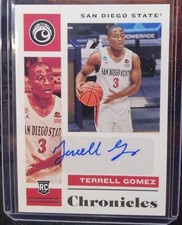 2020-21 Chronicles Terrell Gomez Auto  CR-TGO San Diego State Aztecs
