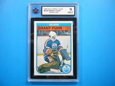 1982/83 O-PEE-CHEE NHL HOCKEY CARD #105 GRANT FUHR ROOKIE RC KSA 9 MINT OPC BN