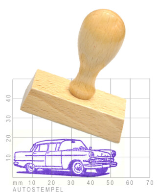 Opel Kapitän 2.6 Oldtimer als Stempel - Autostempel - rubberstamp 