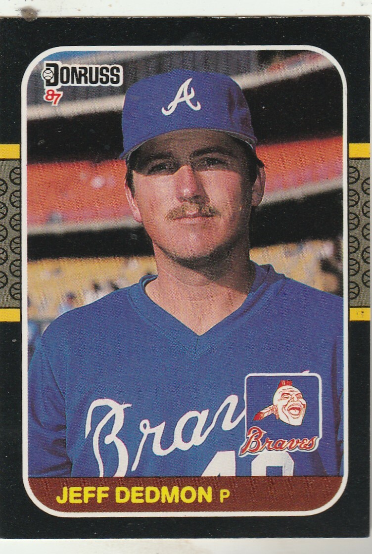 FREE SHIPPING-MINT-1987 Donruss Jeff Dedmon #314 BRAVES PLUS BONUS CARDS