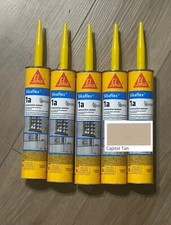 5 Pack Sikaflex 1A Polyurethane Construction Sealant, Capital Tan, In Date