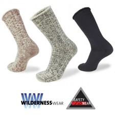 Wilderness Wear Thick Merino Fleece Wool Socks Snow Australian Made, S318