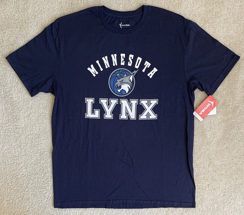 Camiseta WNBA Minnesota Lynx Unisex Manga Corta Azul Marino Cuello Redondo - L