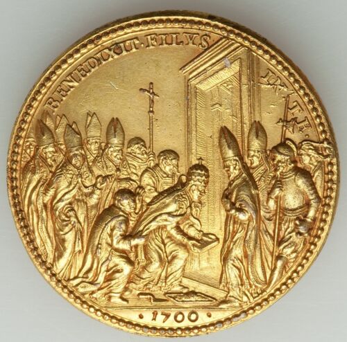 Vatican - 1700 Clement XI - Gilt Bronze "End of the Holy Year" Holy Door Medal! - Picture 2 of 2