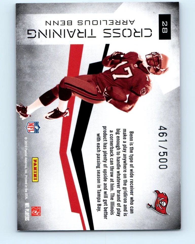 Arrelious Benn Buccaneers 2010 Rookies & Stars Panini Cross Training 28 #461/500 - Image 2 of 2