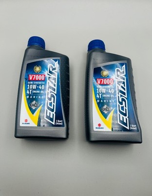 Suzuki ECSTAR V7000 10W40 Semi Synthetic Marine Oil 990C0-01E30-QUA PACK2