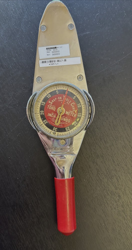 SNAP ON TOOLS 1/4" TORQOMETER DIAL TORQUE WRENCH TE3A 0-30 IN POUNDS WORKS GREAT