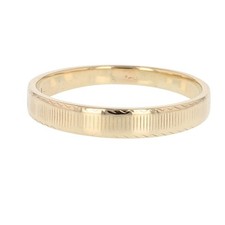 3.1mm Textured Pattern Wedding Band Ring 14k Yellow Gold 1.65 Grams Size 6