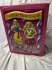 Vintage Barbie 3D Doll Carrying Case Mattel Pink Vinyl Fashion Trunk No 10350