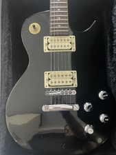 Vintage Encore LP Style Electric Guitar - Bolt-On Neck Black & Cream HH
