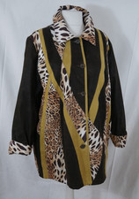 Damen DINO'Z Weicher Übergangs Kurz Mantel Jacke Leopard Modern Größe 48/50 NEU!