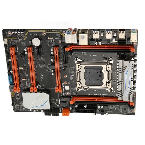 X79‑P3 Computer Motherboard 4 Channel Support LGA2011 E5 V1 V2CPU 4X8GB 32GB FY - Afbeelding 2 van 24