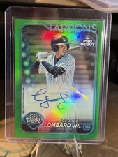 2024 Topps Pro Debut - George Lombard Jr. /99 - Green Auto YANKEES #1 PROSPECT