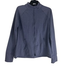 90 Degrees by Reflex Women's Heather Blue Full Zip Performance Jacket