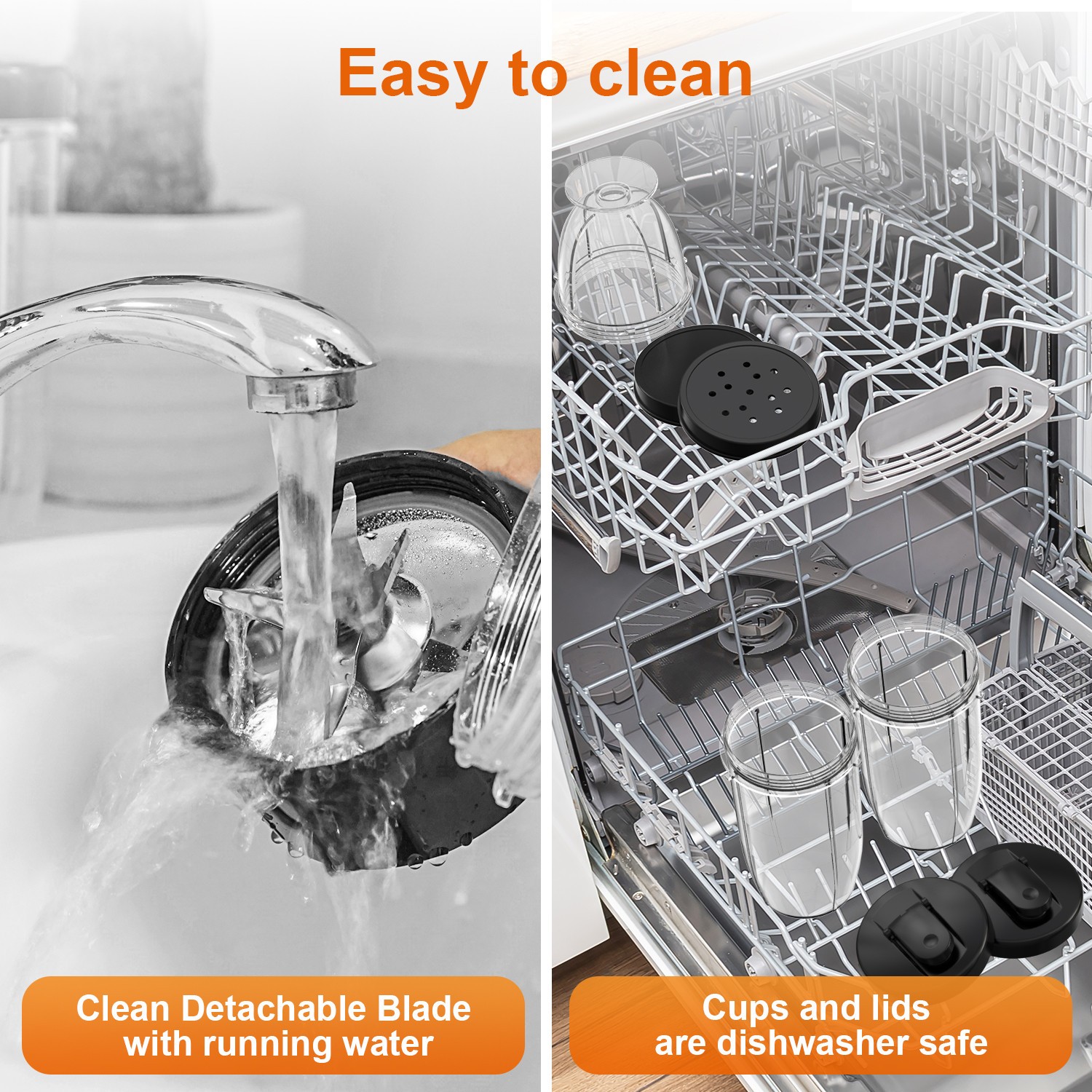 TENKER Personal Countertop Blender for Shakes and Smoothies with 3PCS No-BPA Cup