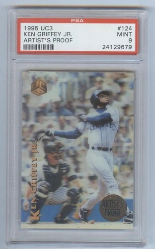 1995 UC3 ARTIST’S PROOF #124 KEN GRIFFEY JR. SEATTLE MARINERS HOF PSA 9 HOF