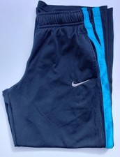 Nike Therma-Fit Blue Stripe Sweatpants Youth Boy's Size Medium Pocket Drawstring