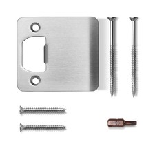 1 PCS Extended Lip Strike Plate 21/2 x 21/4 Inch Heavy Duty Door Latch Satin