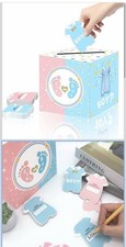 Baby Gender Reveal Voting Box with 50 Ballot Cards Gender Reveal Voting Game He