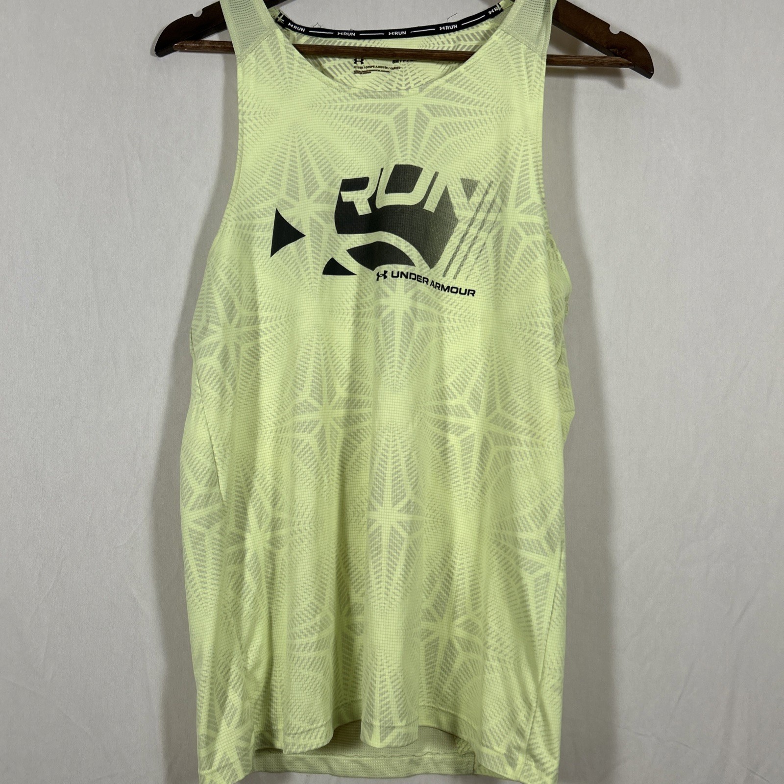 Under Armour Men’s Running Tank Top Singlet Size Small Neon Green