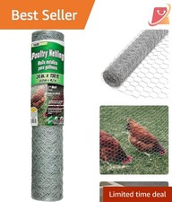 Chicken Wire Galvanized Steel Mesh 2 Inch 24x150Ft for Garden, Poultry, Craft 0.27 per foot