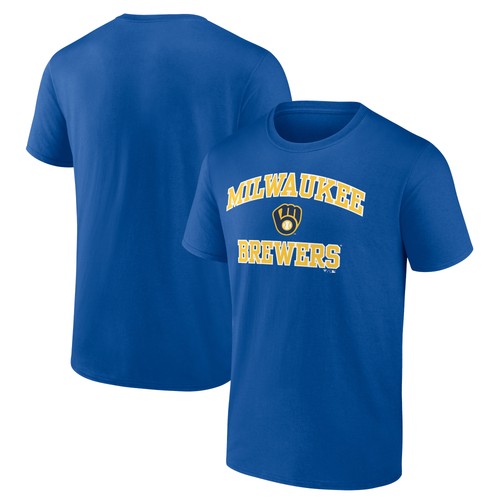Camiseta para hombre Royal Milwaukee Brewers Heart and Soul