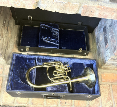 #ad Elkhart Alto Peck Horn .. Mini Euphonium .. made in France .. Serial #2373 $225.00